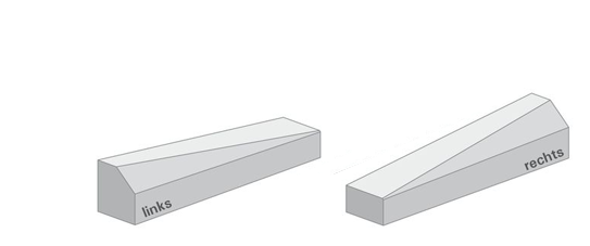 BARRIFLEX Verbindungsbord li/re zu Flachbord F20/25 cm (F10)