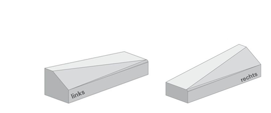 BARRIFLEX Verbindungsbord li/re zu Flachbord F30/30 cm (F15)