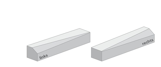 BARRIFLEX Verbindungsbord li/re zu Flachbord F20/20 cm (F7)