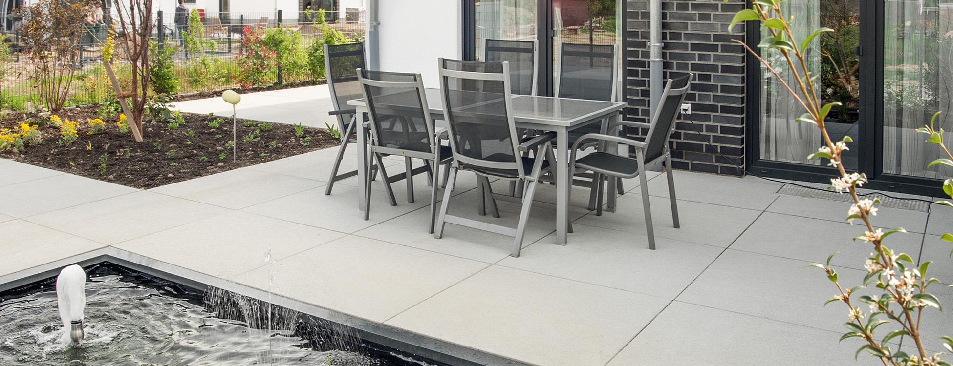 Disenio® Gartenplatte, grigio – Plattengröße 100 x 100 cm