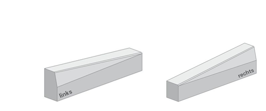 BARRIFLEX Verbindungsboard 1-tlg./2-tlg. li/re zu Hochbord 15/30cm